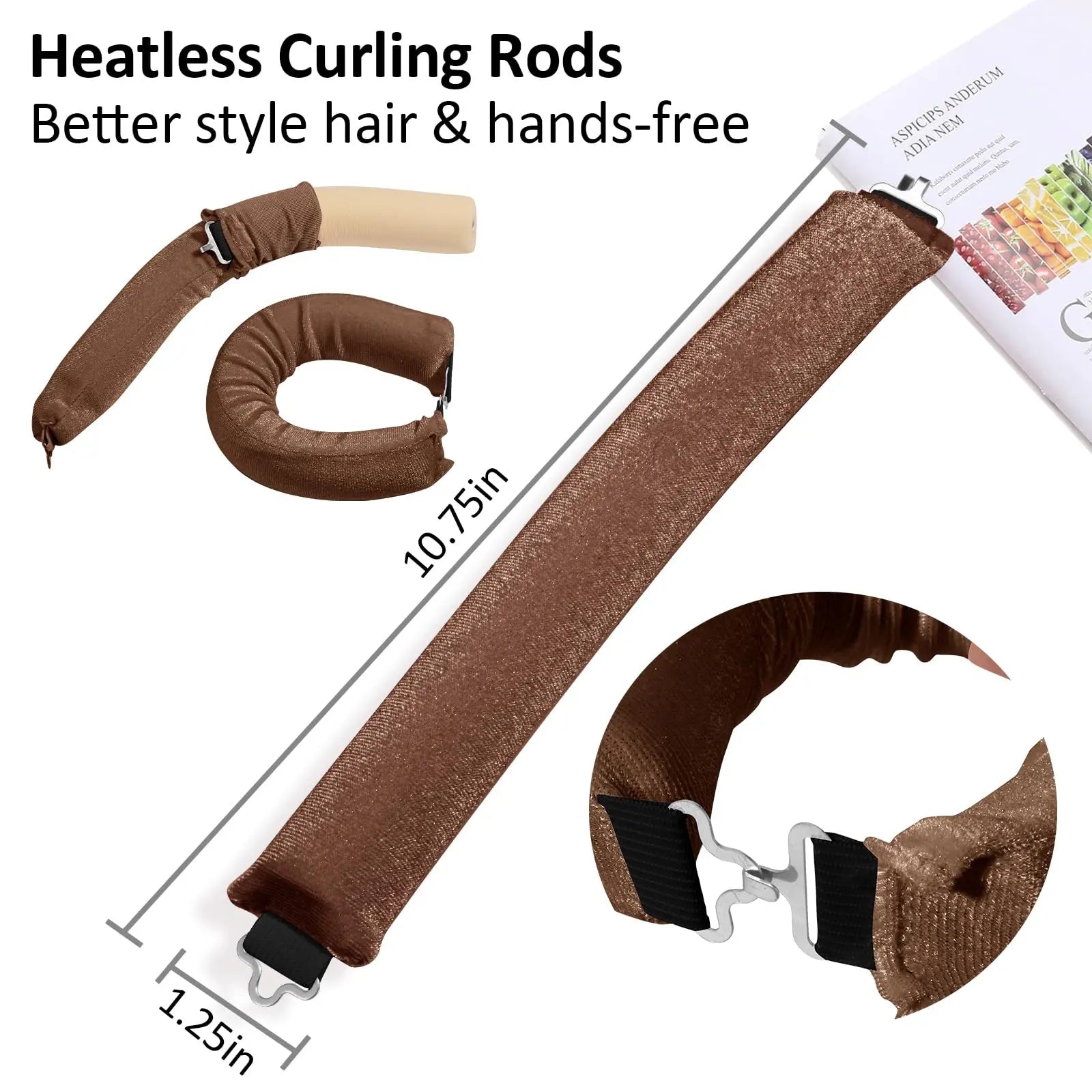 Heatless Curling Set – Heatless Curls Overnight Set for Women, Soft Hair Curlers to Sleep In, Jumbo No Heat Hair Curlers Set