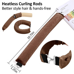 Heatless Curling Set – Heatless Curls Overnight Set for Women, Soft Hair Curlers to Sleep In, Jumbo No Heat Hair Curlers Set