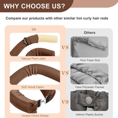 Heatless Curling Set – Heatless Curls Overnight Set for Women, Soft Hair Curlers to Sleep In, Jumbo No Heat Hair Curlers Set