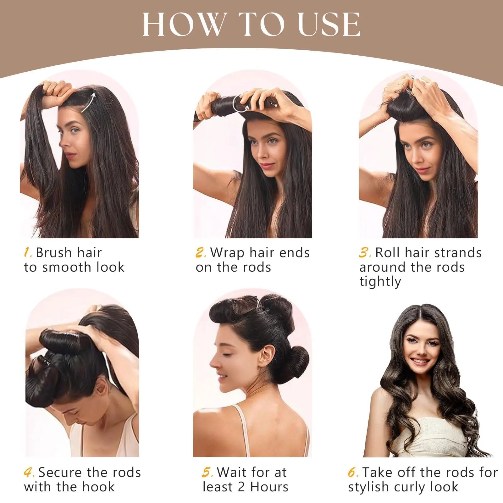 Heatless Curling Set – Heatless Curls Overnight Set for Women, Soft Hair Curlers to Sleep In, Jumbo No Heat Hair Curlers Set