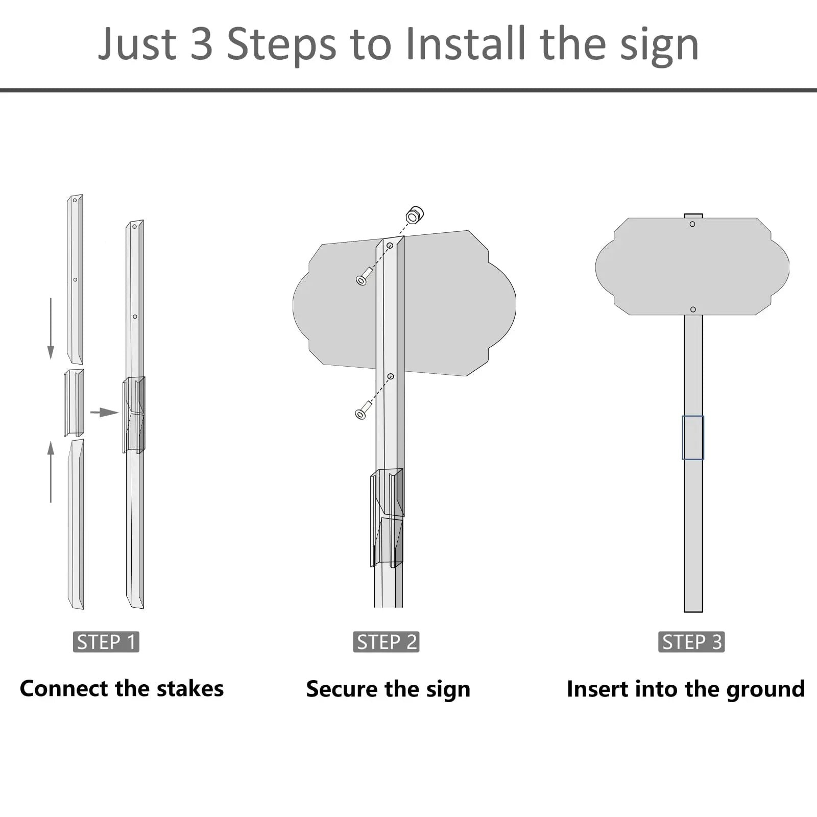 Heavy-Duty Metal No Soliciting Sign – 14" x 7" Aluminum Yard Sign with 28" Stake