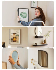 20-Pack Heavy Duty Picture Hangers – 40 lbs Max Load, No-Nail Claw Hooks for Drywall & Plaster Walls