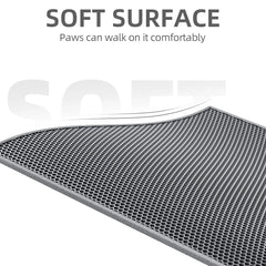 Honeycomb Cat Litter Trapping Mat – Double-Layer Washable Mat with Anti-Slip Base