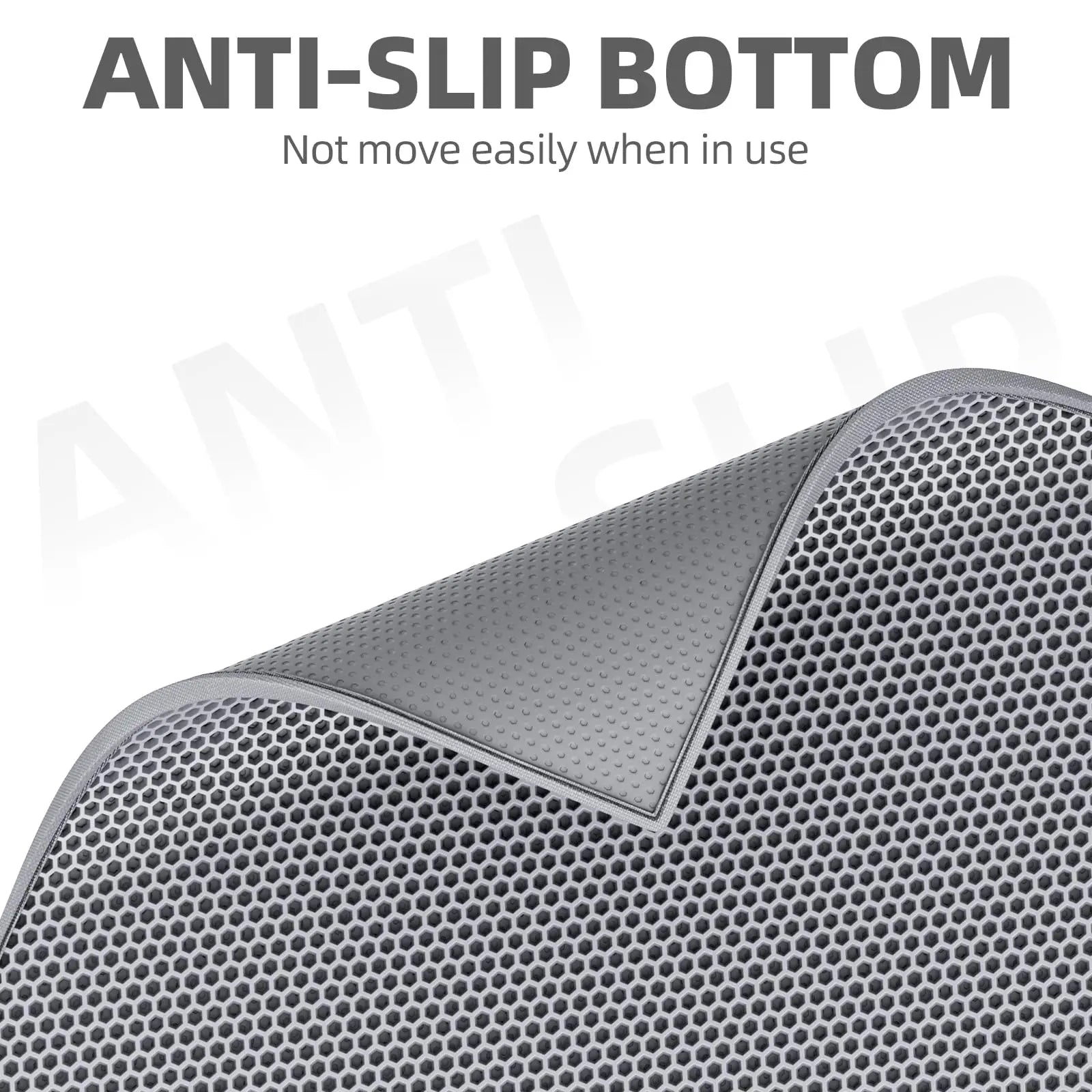Honeycomb Cat Litter Trapping Mat – Double-Layer Washable Mat with Anti-Slip Base