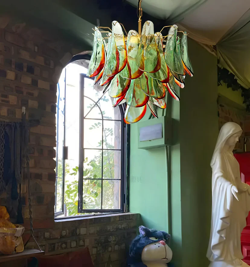 Emerald Flame Murano Glass Chandelier - NexioPick