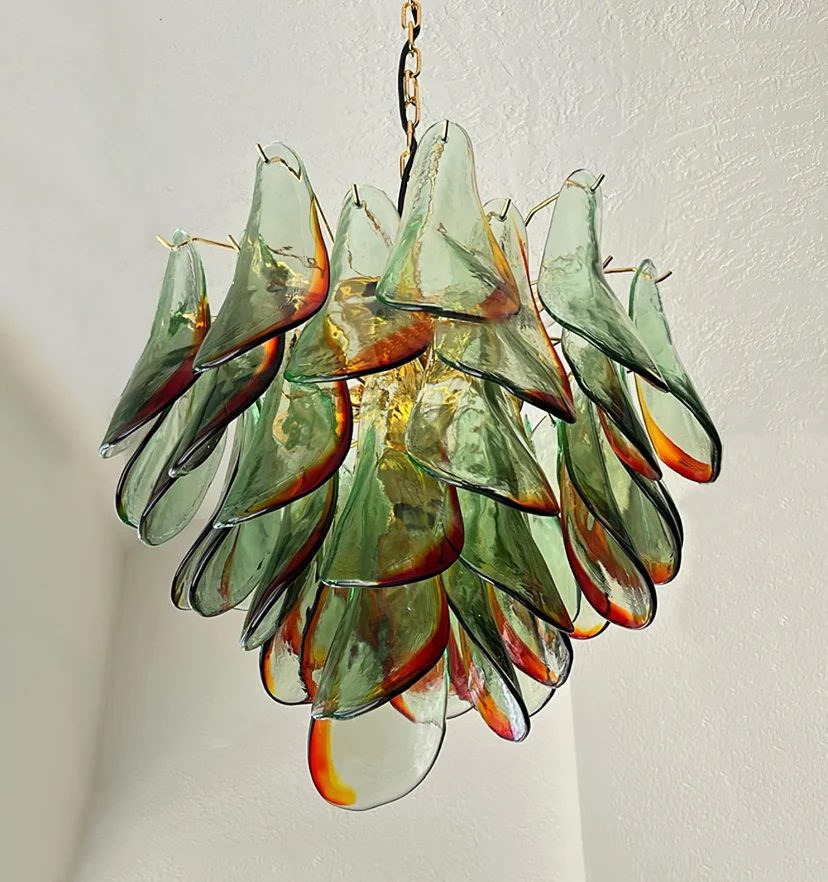 Emerald Flame Murano Glass Chandelier - NexioPick