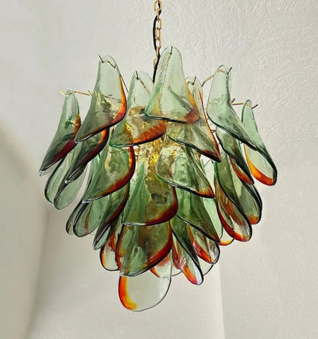 Emerald Flame Murano Glass Chandelier - NexioPick