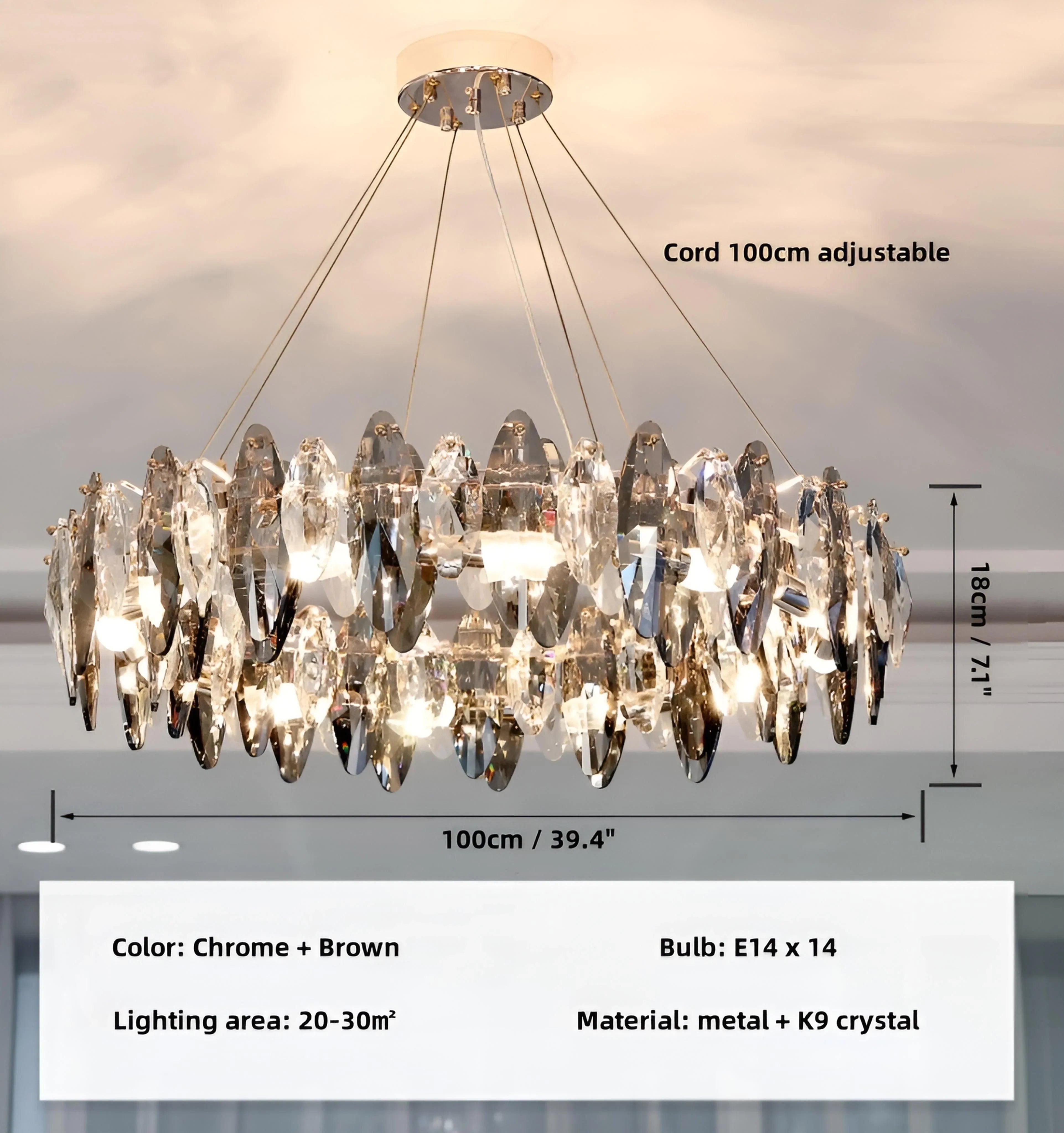 Jonas Crystal Chandelier - NexioPick