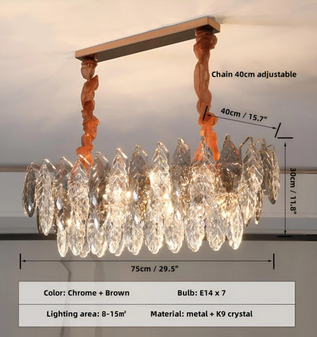Jonas Leaf Crystal Chandelier - NexioPick