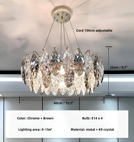 Jonas Leaf Crystal Chandelier - NexioPick