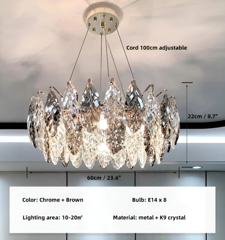 Jonas Leaf Crystal Chandelier - NexioPick