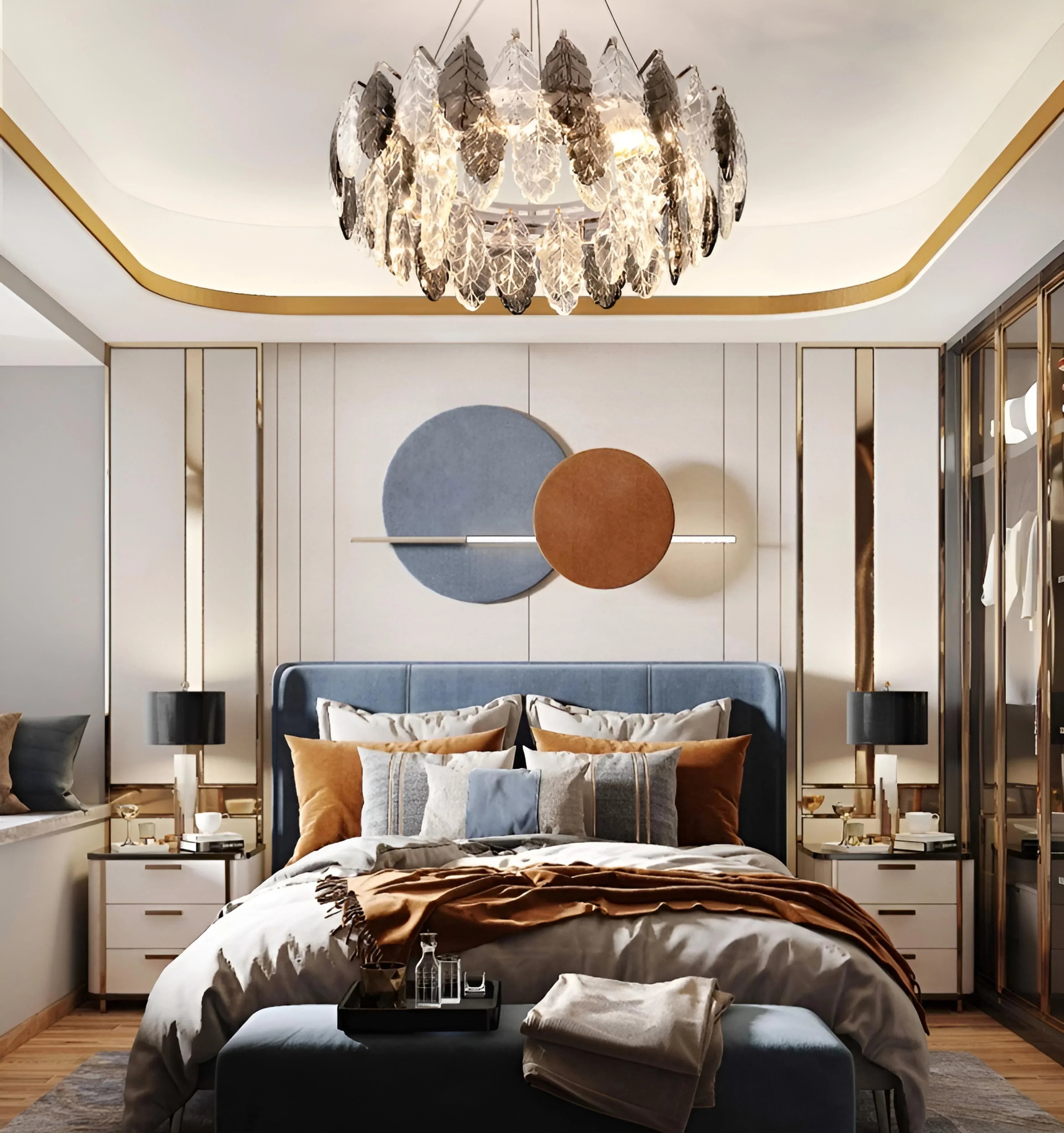 Jonas Leaf Crystal Chandelier - NexioPick