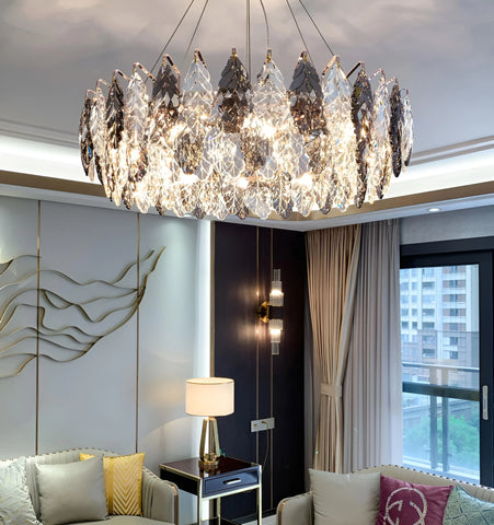 Jonas Leaf Crystal Chandelier - NexioPick