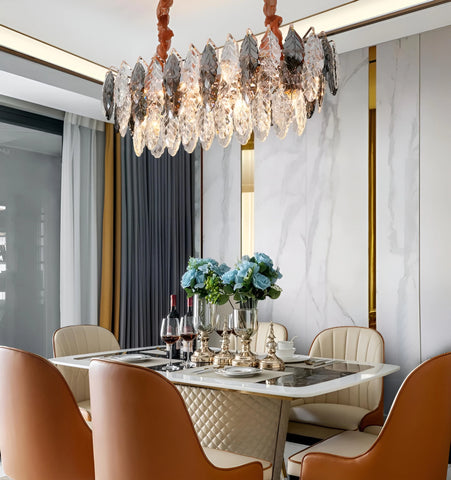 Jonas Leaf Crystal Chandelier - NexioPick