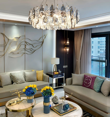 Jonas Leaf Crystal Chandelier - NexioPick