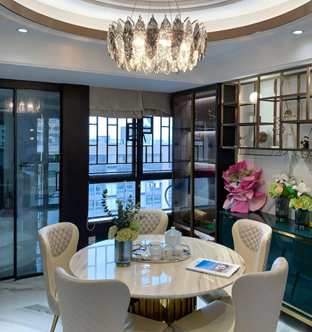 Jonas Leaf Crystal Chandelier - NexioPick