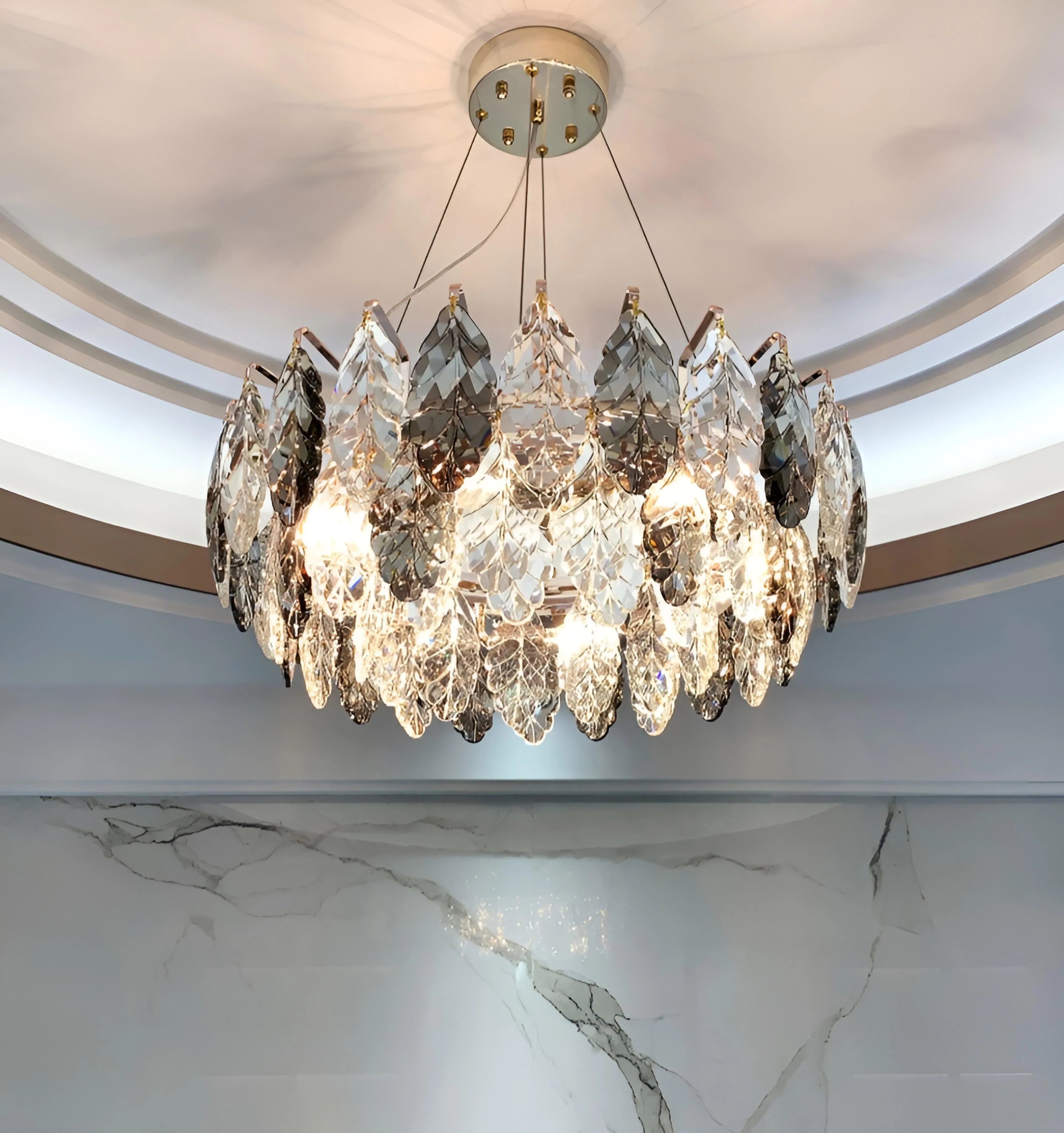 Jonas Leaf Crystal Chandelier - NexioPick