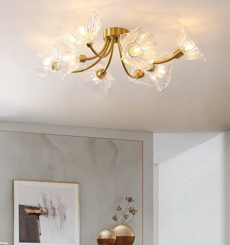 Kalin Flower Glass Ceiling Lamp - NexioPick