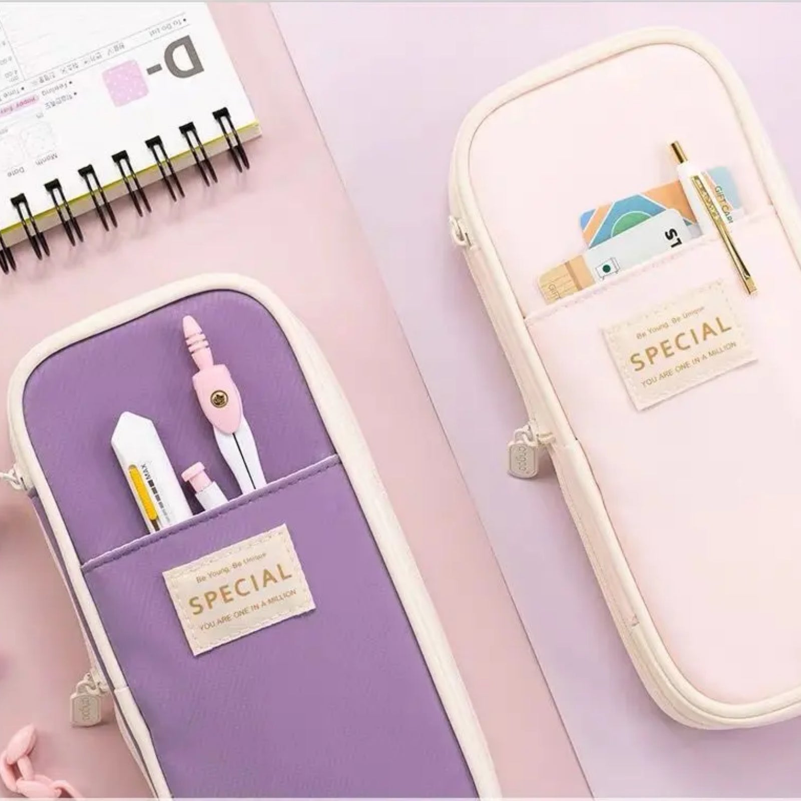 Large Capacity Pencil Case – Multi-Use Zipper Pen Organizer with Mesh Pockets for School, Office & Travel