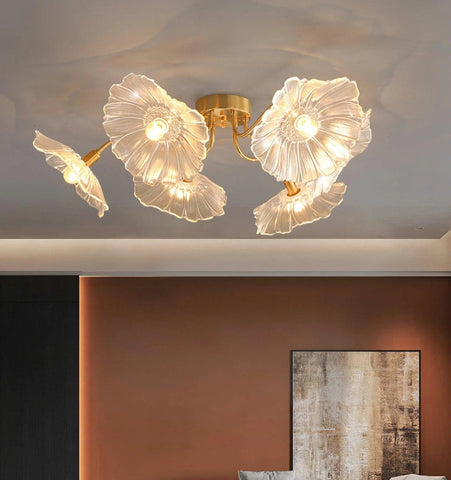 Lotus Leaf Glass Ceiling Light - NexioPick