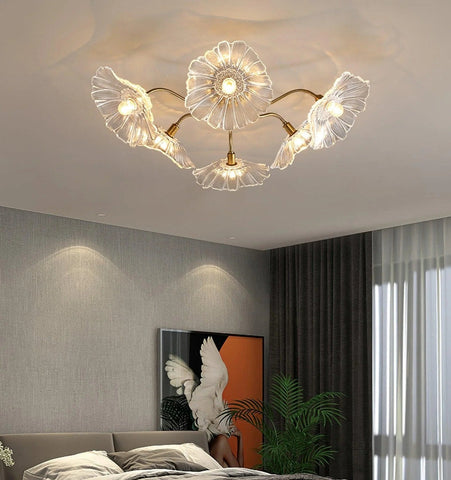 Lotus Leaf Glass Ceiling Light - NexioPick