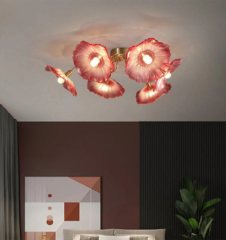 Lotus Leaf Glass Ceiling Light - NexioPick