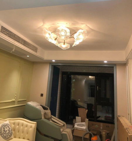 Lotus Leaf Glass Ceiling Light - NexioPick