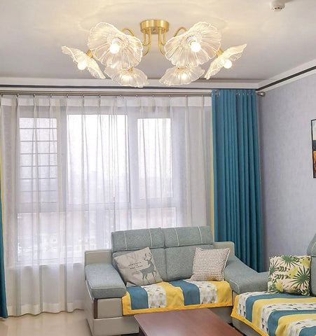 Lotus Leaf Glass Ceiling Light - NexioPick