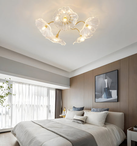 Lotus Leaf Glass Ceiling Light - NexioPick