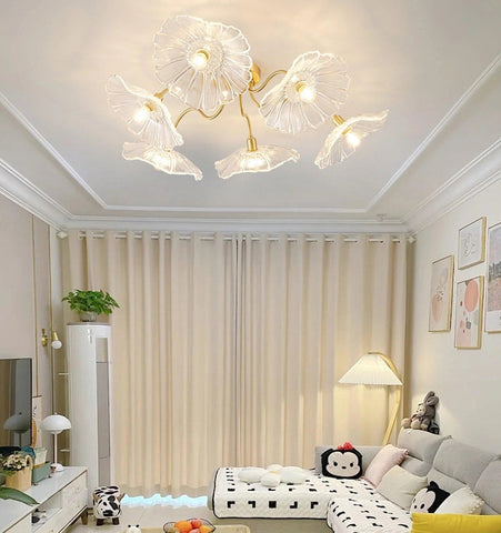 Lotus Leaf Glass Ceiling Light - NexioPick