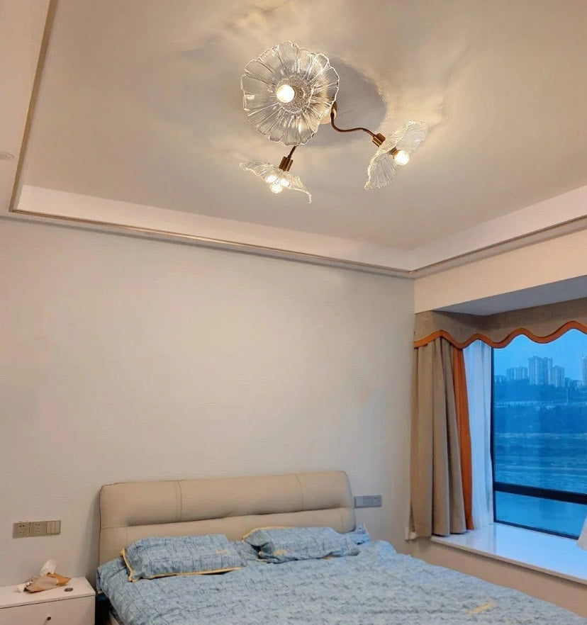 Lotus Leaf Glass Ceiling Light - NexioPick