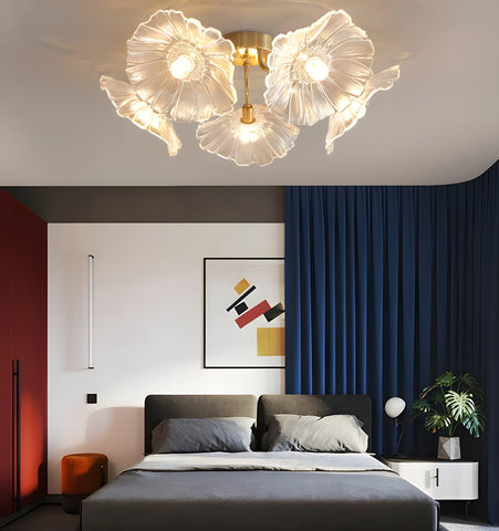 Lotus Leaf Glass Ceiling Light - NexioPick