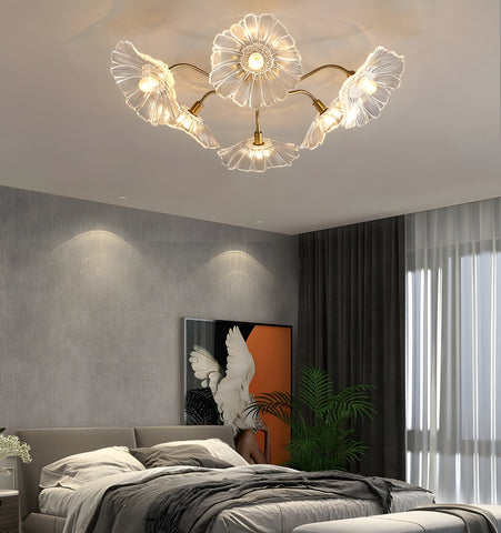 Lotus Leaf Glass Ceiling Light - NexioPick