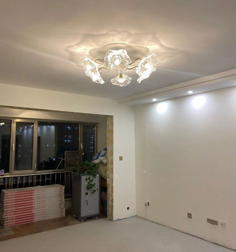 Lotus Leaf Glass Ceiling Light - NexioPick