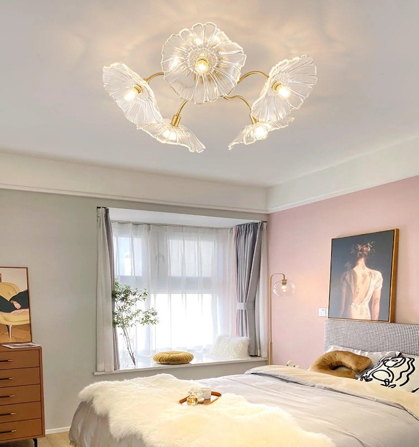 Lotus Leaf Glass Ceiling Light - NexioPick