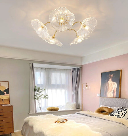 Lotus Leaf Glass Ceiling Light - NexioPick