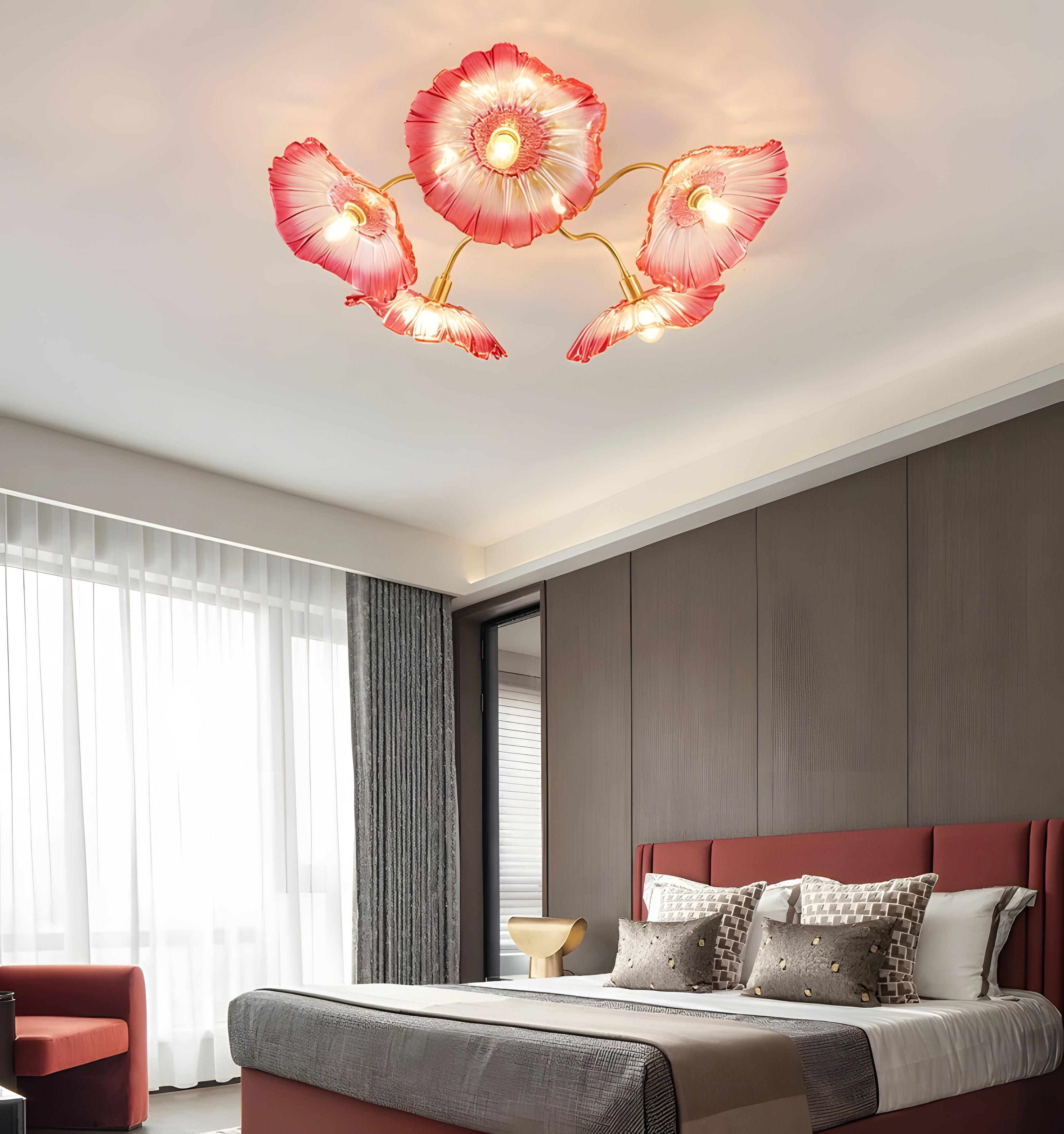 Lotus Leaf Glass Ceiling Light - NexioPick