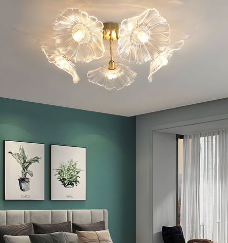 Lotus Leaf Glass Ceiling Light - NexioPick