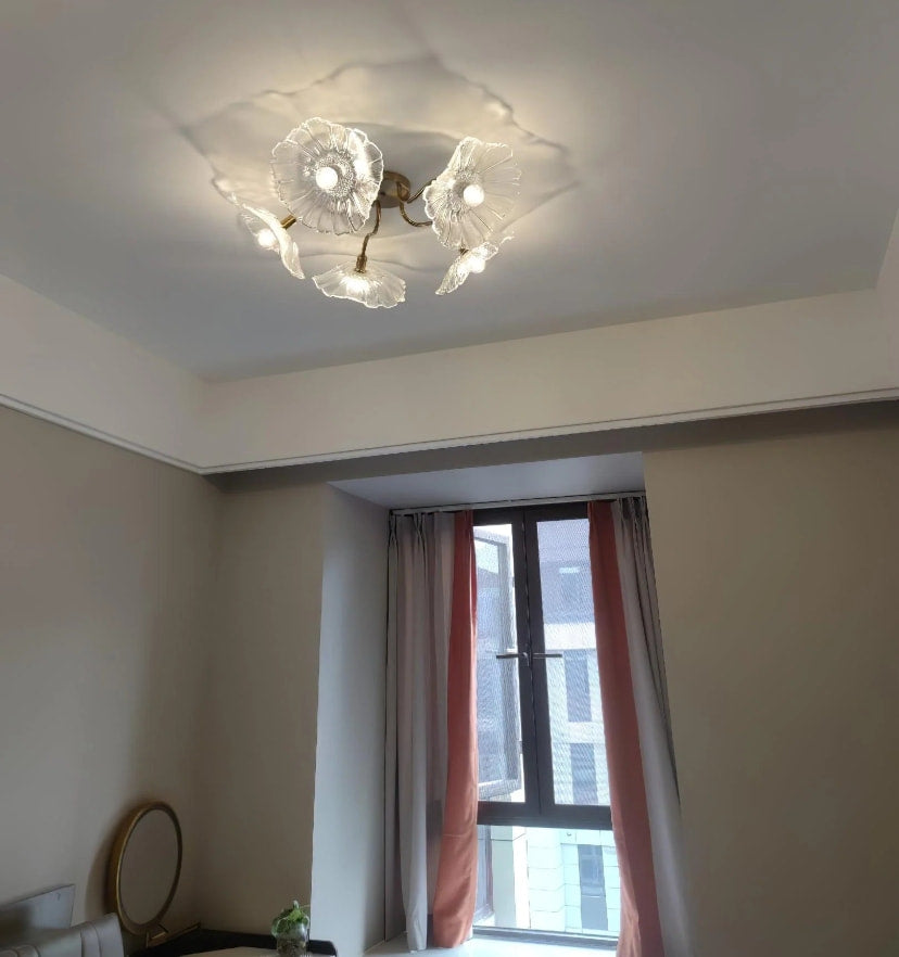 Lotus Leaf Glass Ceiling Light - NexioPick