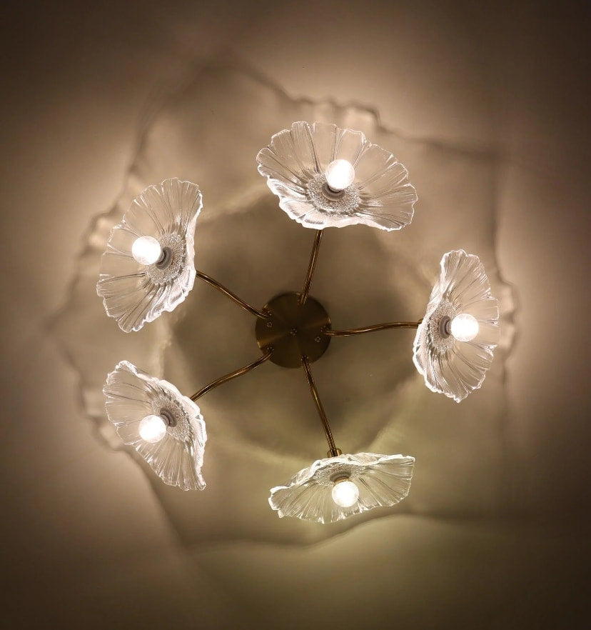 Lotus Leaf Glass Ceiling Light - NexioPick