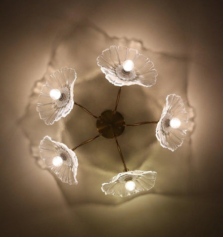 Lotus Leaf Glass Ceiling Light - NexioPick