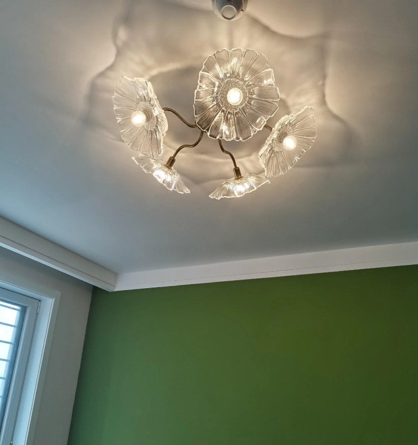 Lotus Leaf Glass Ceiling Light - NexioPick