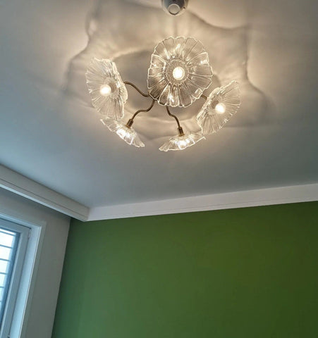 Lotus Leaf Glass Ceiling Light - NexioPick
