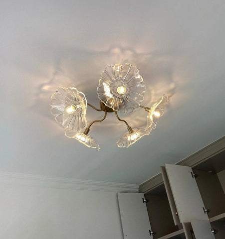 Lotus Leaf Glass Ceiling Light - NexioPick