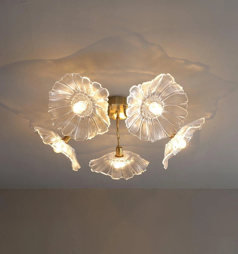 Lotus Leaf Glass Ceiling Light - NexioPick