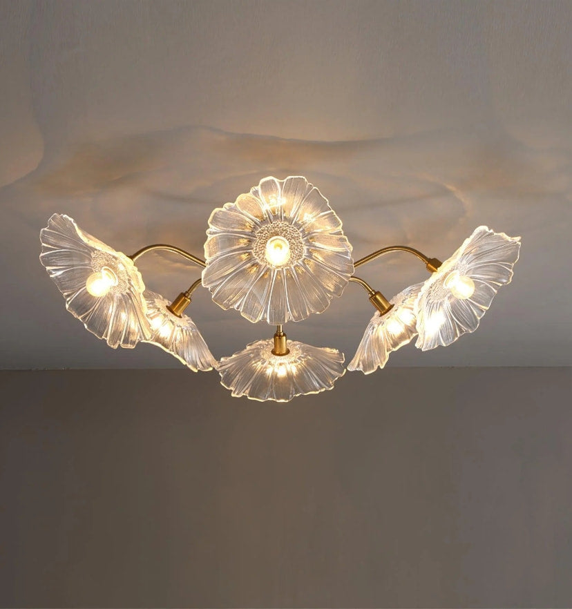 Lotus Leaf Glass Ceiling Light - NexioPick