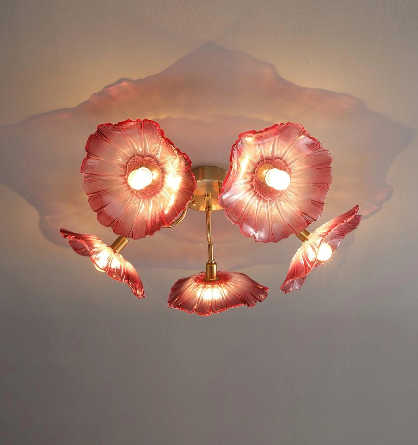 Lotus Leaf Glass Ceiling Light - NexioPick