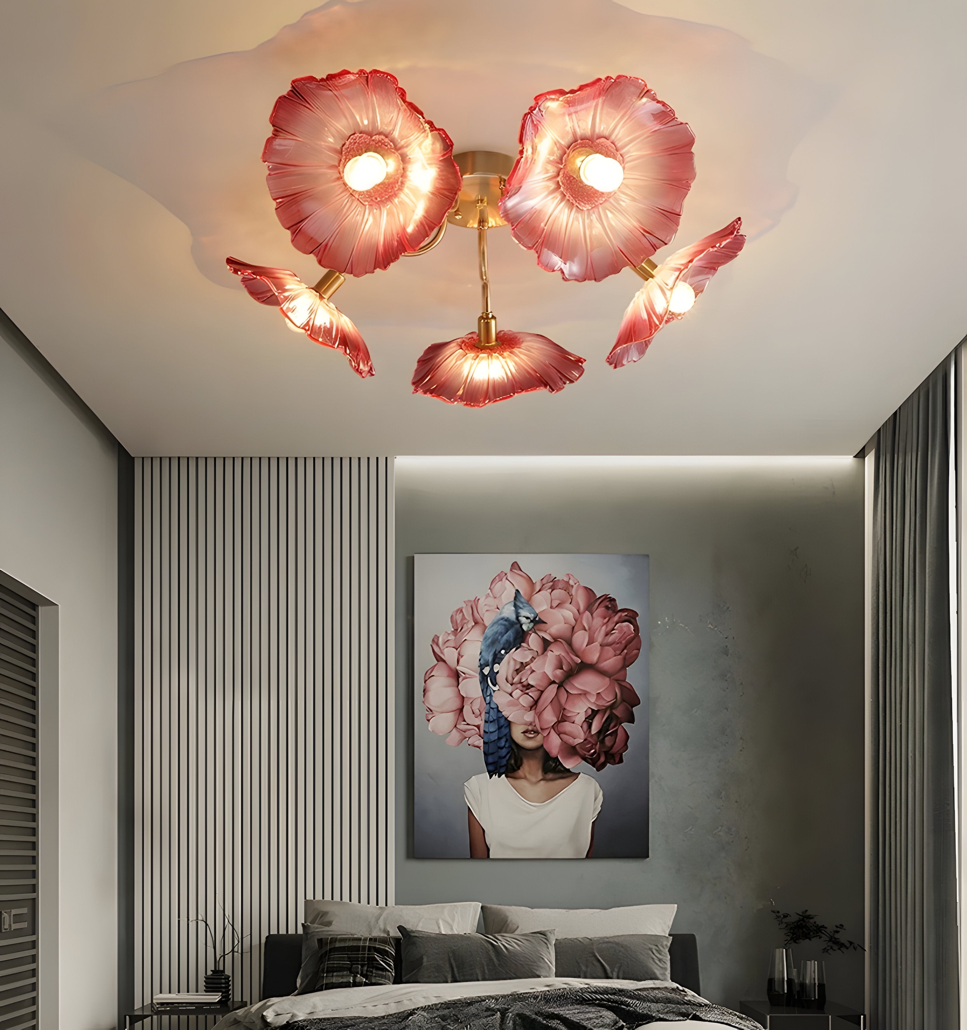 Lotus Leaf Glass Ceiling Light - NexioPick