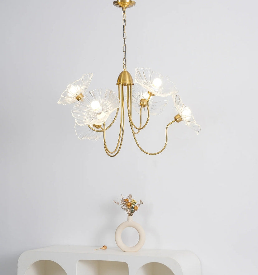 Lotus Leaf Glass Chandelier - NexioPick