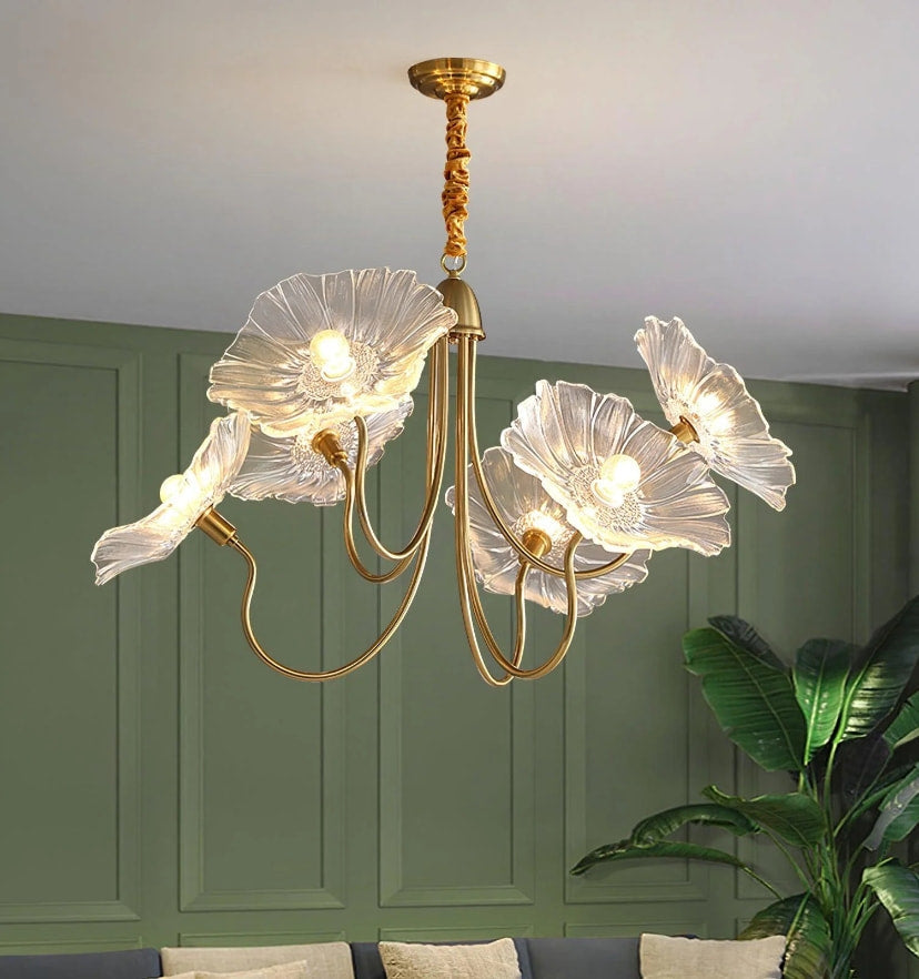 Lotus Leaf Glass Chandelier - NexioPick